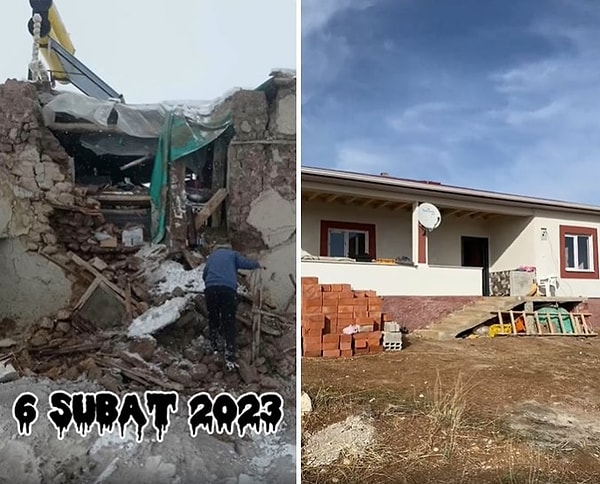 On binlerce vatandaşımızı kaybettiğimiz deprem felaketinin ardından yıkılan evi yeniden yaptıran adam izleyenlere hüzünle başlayan ve mutlu sonla biten bir video sundu.