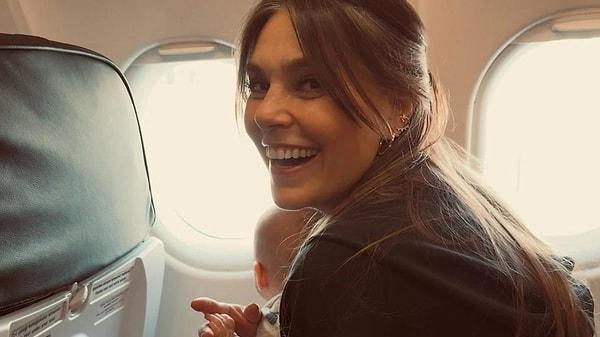Geçtiğimiz günlerde kızı Elay ile yaptığı ilk uçak yolculuğunu paylaşan Aslı Enver'e eşinden oldukça ince bir yorum geldi!