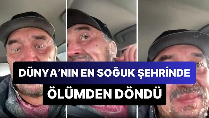 -70 Dereceleri Gören Dünya'nın En Soğuk Şehri Yakutsk'de Bir Adamın Yüzünün Doğduğu Korkunç Görüntüler