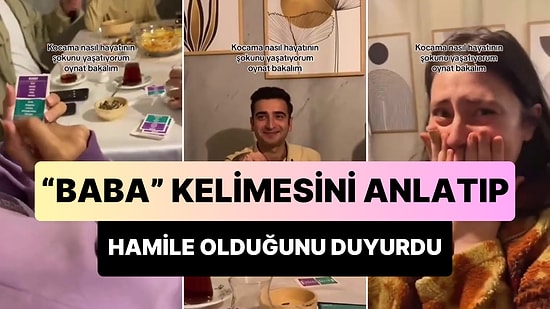 Eşine Hamile Olduğunu Tabu Oyununda 'Baba' Kelimesini Anlatarak Söyleyen Kadın