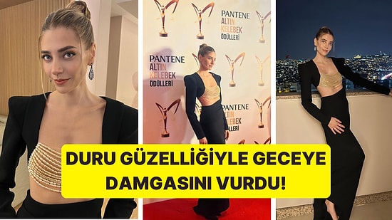 Yalı Çapkını'nın Asuman'ı Öznur Serçeler, Altın Kelebek Gecesi Pozlarıyla Görenleri Büyüledi!