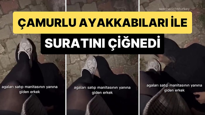 Bu Nasıl Fantezi? Bir Kadın, Yerde Yatan Erkeğin Suratını Çamurlu Ayakkabıları ile Ezdi: 'Seni Aşağılık Köpek'