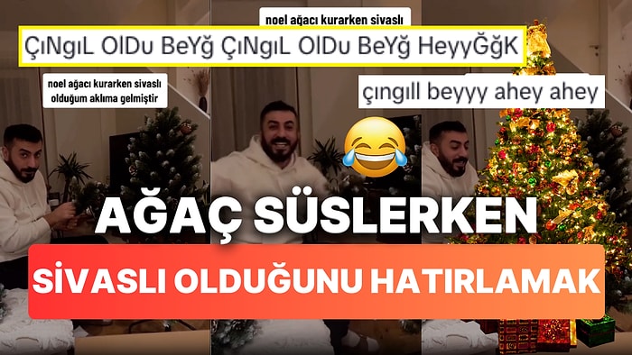 Yeni Yıl Ağacı Süsledikleri Esnada Birden Sivaslı Olduklarını Hatırlayan Çiftin Halay Dolu Anları😂