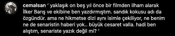 Cemal San, Sandık Kokusu dizisinin afişini paylaşarak açıklama kısmına şunları yazdı: