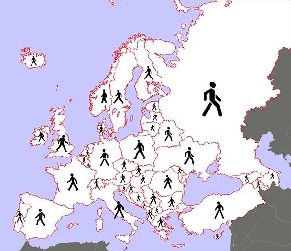 13. Avrupa'da trafik işaretlerinde yayalar nasıl gözüküyor.