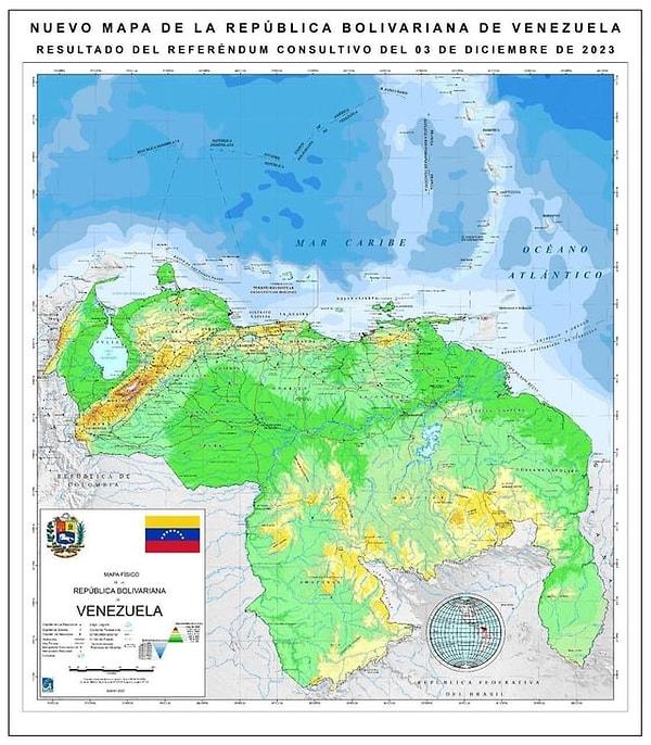 15. Venezuela'nın yeni resmi haritası.