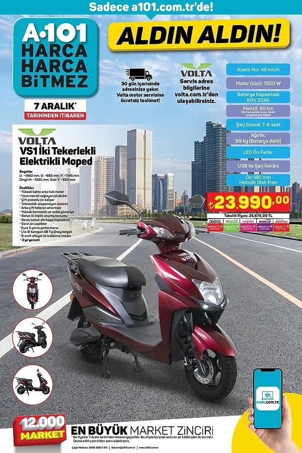 Volta VS1 Elektrikli Moped 23.990 TL