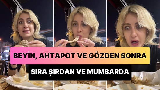 Beyin, Ahtapot, Göz ve Daha Nicesi... Çiğ Et Yiyen TikTok Fenomeni Doktordan Şırdan ve Mumbar Paylaşımı