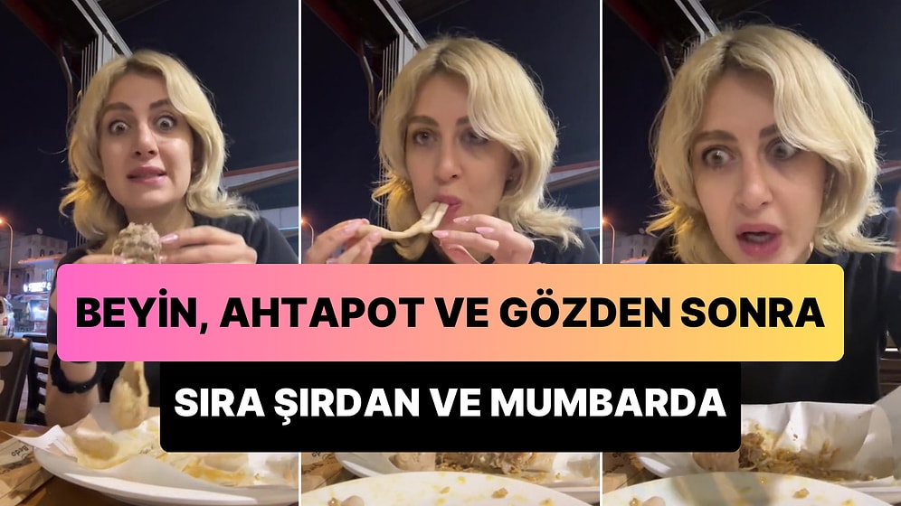 Beyin, Ahtapot, Göz ve Daha Nicesi... Çiğ Et Yiyen TikTok Fenomeni Doktordan Şırdan ve Mumbar Paylaşımı