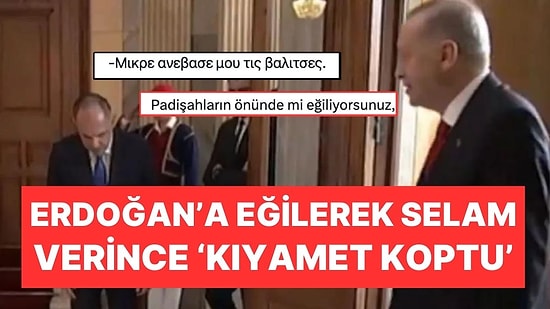 Cumhurbaşkanı Erdoğan'ın Girişi Sırasında Eğilerek Selam Veren Yunan Bakan, Sosyal Medyada Topa Tutuldu