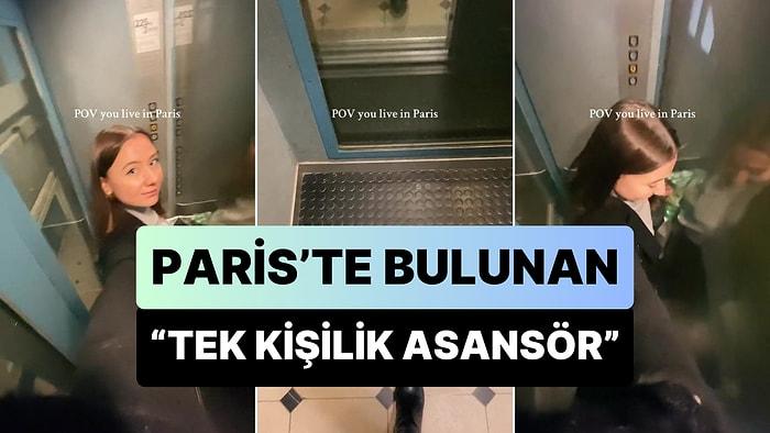 Paris'teki Tek Kişilik Asansör Viral Oldu: Klostrofobisi Olanlara Kriz Geçirtmek İçin mi Tasarlandı?
