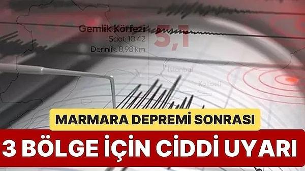 Gemlik Körfezi'ndeki 5.1'lik deprem sonrası gözler, Güney Marmara'daki risklere çevrildi. Deprem tehlikesi konu olduğu zaman hep ilk sırada İstanbul konuşulurken uzmanlar Marmara'daki üç yerleşim yeri için uyarılarda bulundu.