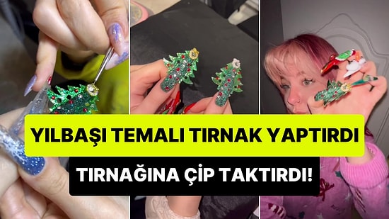 8 Saat Boyunca Yaptırdığı Yılbaşı Temalı Tırnağına Çip Taktırdı: Telefona Yaklaştırınca Sürpriz Mesaj Çıkıyor