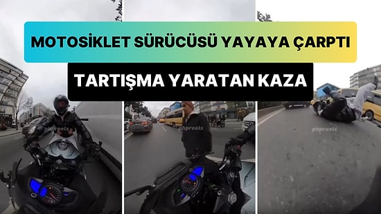 Araçların Arasından Giderken Karşıdan Karşıya Geçen Yayaya Çarpan Motosiklet Sürücüsü Kaza Yaptı: Kim Haksız?