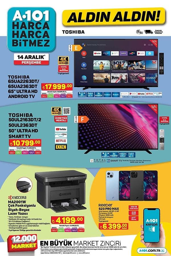 Toshiba 65" Ultra HD Android TV 17.999 TL
