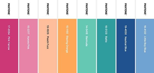 PANTONE 13-1023 Şeftali Tüyü rengi ile uyumlu kullanabileceğiniz renk paletleri nelerdir?