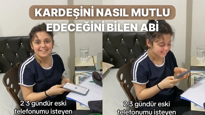 Abisi İstediği Telefonla Ona Sürpriz Yapınca Küçük Kızın Verdiği Tepkiler İçinizi Isıtacak