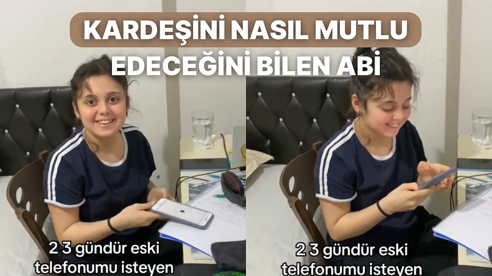 Abisi İstediği Telefonla Ona Sürpriz Yapınca Küçük Kızın Verdiği Tepkiler İçinizi Isıtacak