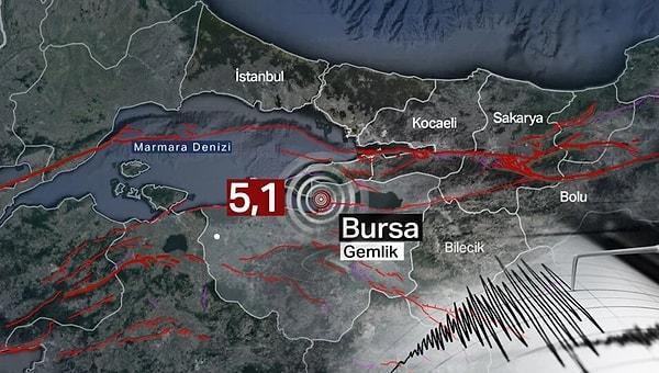 Marmara Denizi Gemlik Körfezi'nde geçtiğimiz hafta 5.1, ve 4.5 büyüklüğünde iki deprem meydana gelmişti.