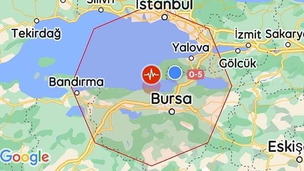 Deprem, İstanbul dahil olmak üzere çevre illerde hissedilmişti.