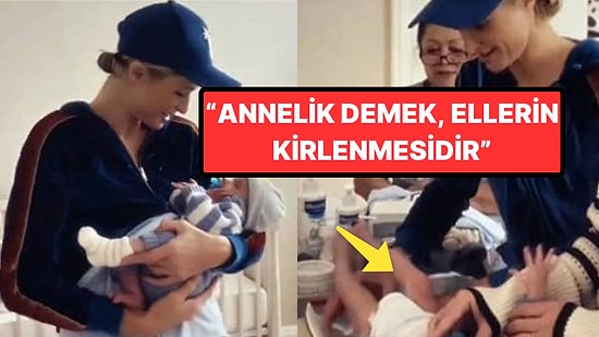 Bebeğinin Altını İlk Defa Değiştirince Adeta Duygu Seli Yaşadığını İtiraf Eden Paris Hilton Gündeme Oturdu