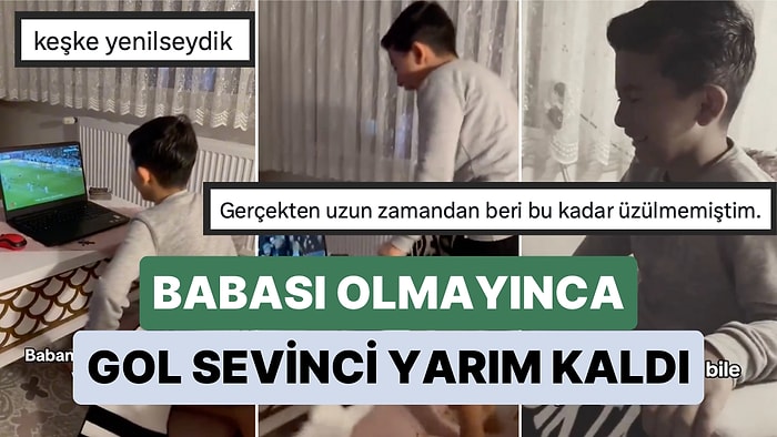 Babası Yanında Olmadığı İçin İzlediği Maçtaki Gol Sevinci Yarım Kalan Miniğin O Anları Kalbinizi Acıtacak