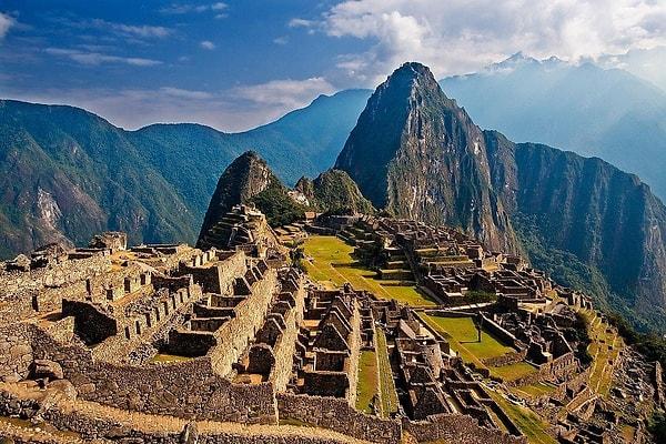 What is the name of the ancient city built by the Incas in South America and located in the Andes Mountains?