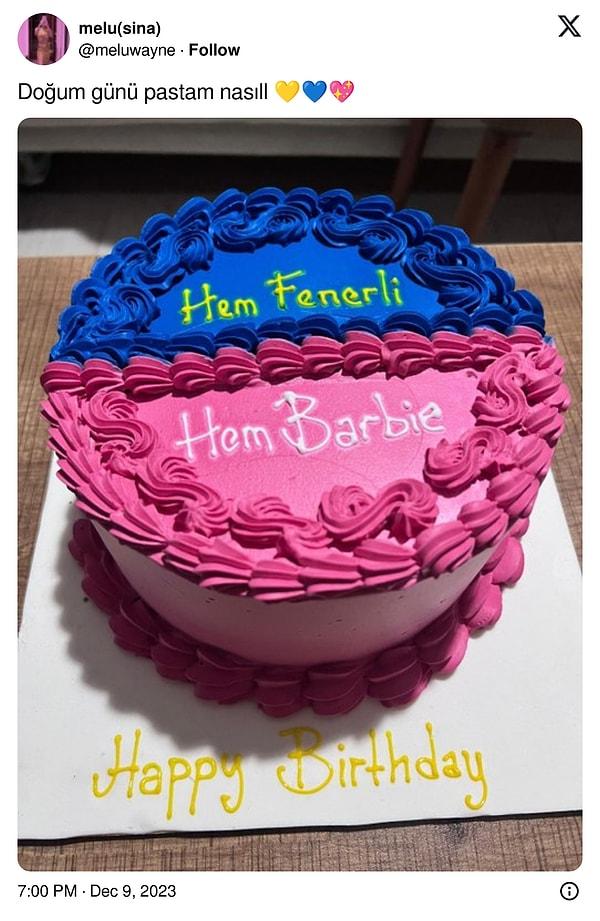 Oldukça yaratıcı doğum günü pastasını paylaşan bir kullanıcı, sosyal medyadan nasibini aldı. 😂