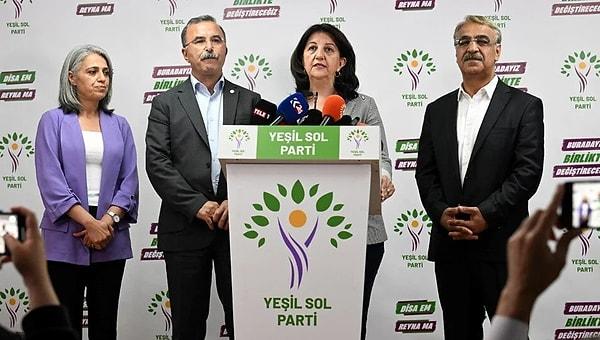 HDP, dava nedeniyle son yapılan genel seçimlere de Yeşil Sol Parti adıyla girmişti.