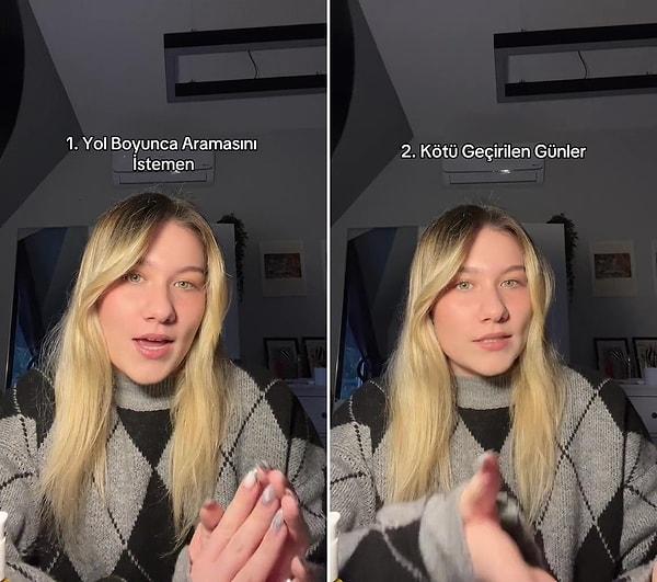 Doğa isimli içerik üreticisi o videosunda, kadınların, erkeklerden yapmasını istediği ancak asla dile getirmeyeceği 3 şeyi açıkladı.