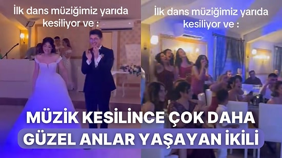 İlk Danslarını Ederken Müzik Kesilince Dostları Sayesinde Çok Daha Güzel ve Unutulmaz Anlara İmza Attılar