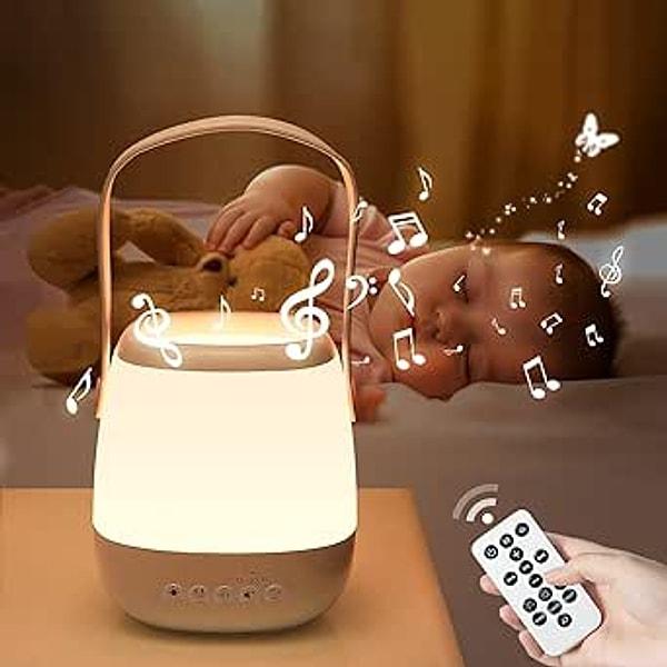 9. Bebeğiniz için bir beyaz gürültü makinesi, aynı zamanda da gece lambası.
