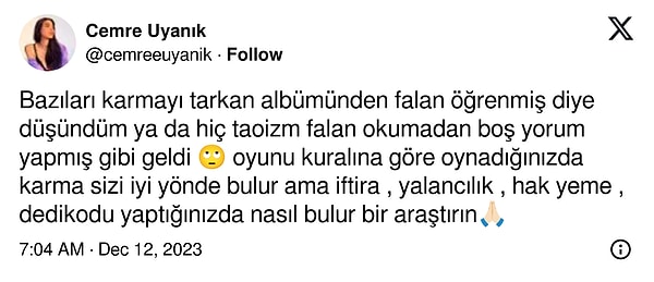 Elenmesinin ardından bu paylaşımı yapan Cemre'ye pek çok yanıt geldi. Bu yanıtlardan biri de programdaki torpil iddiasıyla ilgiliydi.