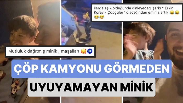 Sokağına Gelen Temizlik Görevlilerini İzlemeden Uyuyamayan Miniğin Heyecanı Kalbinizi Isıtacak