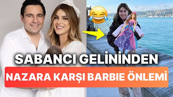 Nazlı Sabancı Kızı Arzu Alara'yı Paylaşırken Yüzünü Kapatmak İçin Koskocaman Bir Bebeği Nazarlık Yaptı
