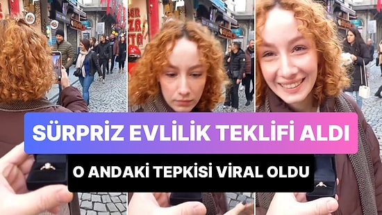 Hiç Beklemediği Anda Evlilik Teklifi Alan Kadının Acayip Şaşırdığını Mimikleriyle Belli Ettiği Efsane Anlar