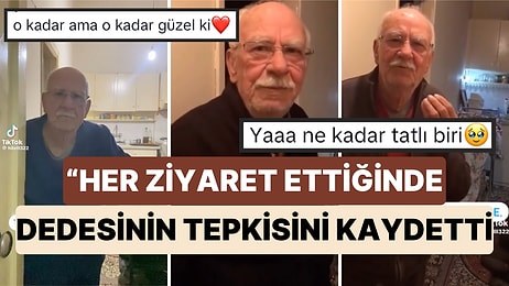 Dedesini Her Ziyaret Ettiğinde Kapıyı Açar Açmaz Verdiği Tepkiyi Kaydeden Torunun Videosu İçinizi Isıtacak