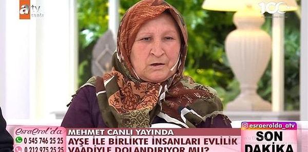 Düğün günü altınları alıp kaçtıklarını itiraf eden Ayşe Hanım bu konuda eşini suçlarken, eşi Mehmet Bey söz konusu iddiaları kesin bir dille reddetti.