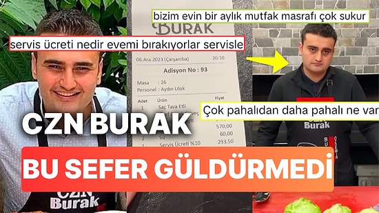 CZN Burak'ın Restoranında Gelen Adisyon Yemek İçin Kesilen Danaya Ortak Oluyormuş Gibi Hissettirdi