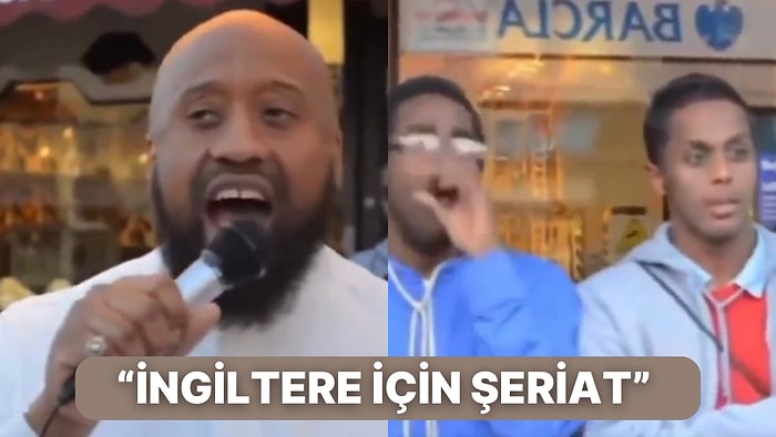 İngiltere’de Yaşayan Müslüman Bir Grup Sokağa Çıkıp  “İngiltere İçin Şeriat” Sloganı Attılar