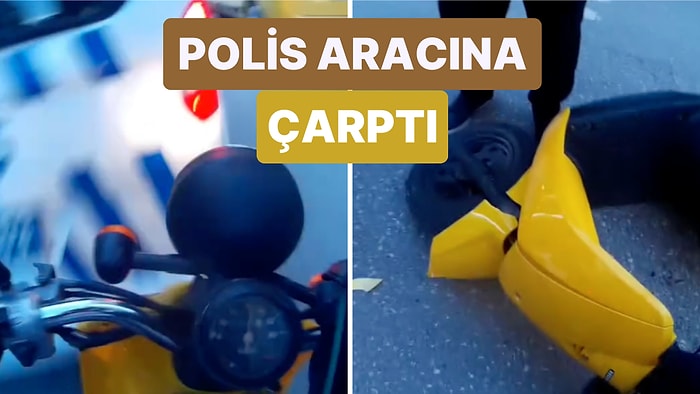 Videoya Gülerek Başlamıştı! Motoruyla Gezdiği Anları Paylaşan Kadın Bir Anlık Dalgınlıkla Polis Aracına Çarptı