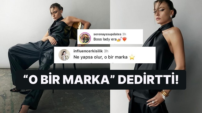 "O Bir Marka" Dedirten Pozlar: Siyahlara Bürünen Serenay Sarıkaya Herkesi Mest Etti!