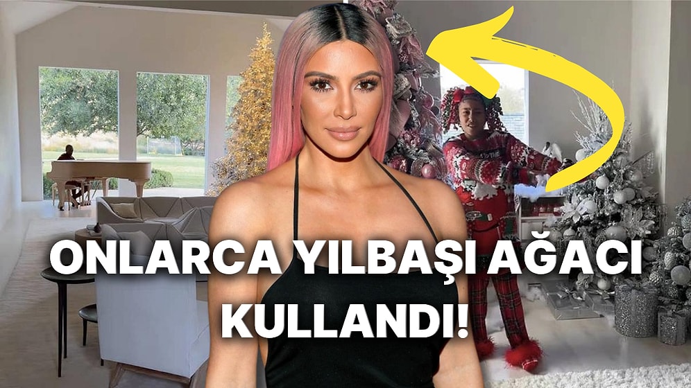 Ünlü Model Kim Kardashian'ın Evindeki Bi' Garip Yılbaşı Konsepti Beyinleri Yaktı