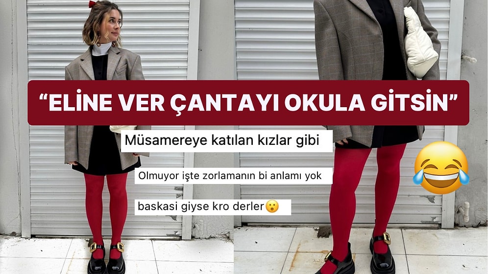 Buse Terim'e Eleştiriler Durmuyor: Kırmızı Çorap Modasına Uyum Sağlayayım Derken Kombiniyle Dalga Konusu Oldu