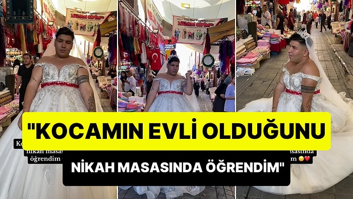 Gelinlikle Pazarda Dolaşan TikTok Fenomeninin Gündem Olan Görüntüleri