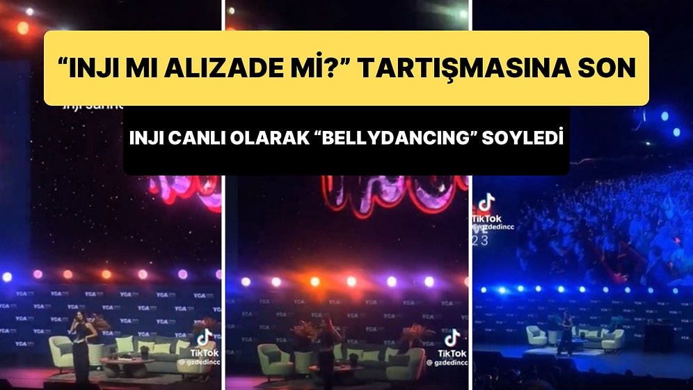 Alizade mi Inji mi Tartışmalarına Son: Inji, Canlı Olarak 'Bellydancing' Söyleyince Sosyal Medyada Gündem Oldu