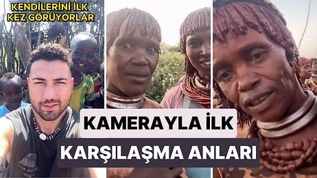 Etiyopya'da Bir Kabileyi Ziyaret Eden Türk Gezgin Kabile Üyelerinin İlk Kez Kamerayla Tanışma Anını Kaydetti