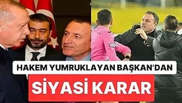 MKE Ankaragücü-Çaykur Rizespor maç sonrası hakem Halil Umut Meler'e yumruk atan eski MKE Ankaragücü Kulübü Başkanı Faruk Koca, AK Parti üyeliğinden istifa etti.