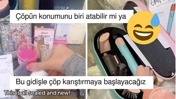 Ünlü Kozmetik Mağazasının Çöpünü Karıştıran TikTok Kullanıcısı Onlarca Açılmamış Pahalı Ürün Topladı