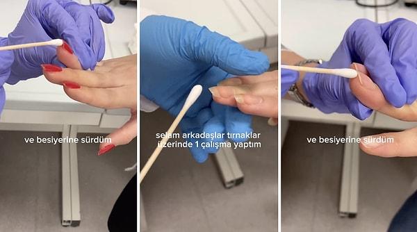 'laborantelif' isimli sosyal medya kullanıcısı, uzun tırnaklarda ne kadar bakteri olabileceğini merak etti ve bir deney yaptı.
